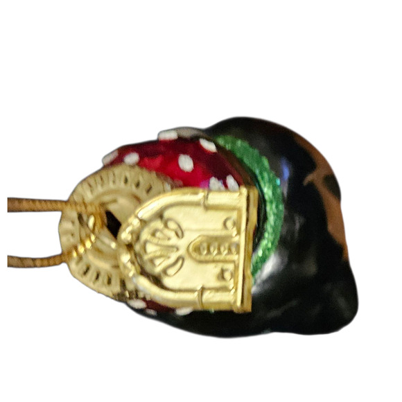 Christopher Radko Glass Penguin Ornament Red Hat Green Scarf 3" - Picture 5 of 6